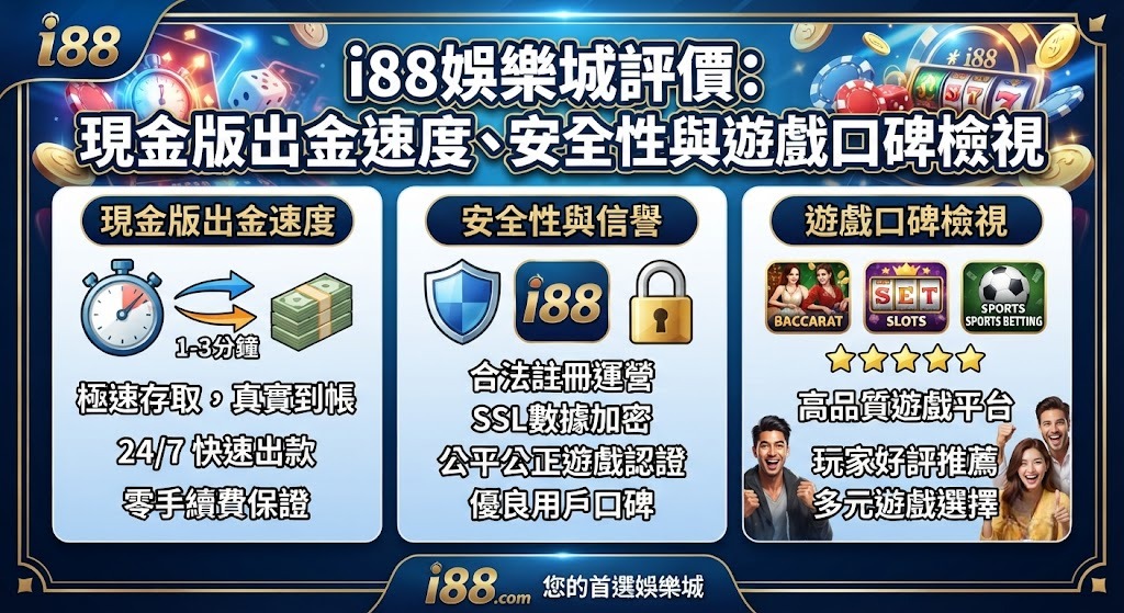 現金版出金速度、安全性與遊戲口碑檢視